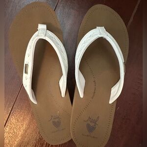 Reef White and Brown Sandals